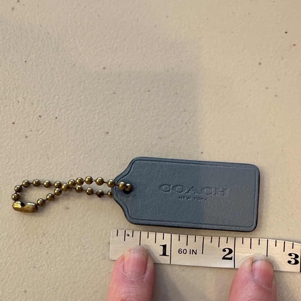 Coach Blue Leather Hangtag